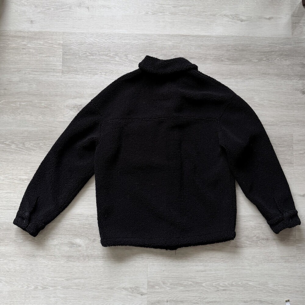 Zara Sherpa Fleece Shacket Fleece Shirt Jacket Relaxed Fit Women's Size S-M - Picture 3 of 14